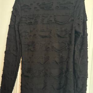 Killstar Black Distressed Long Sleeve Top